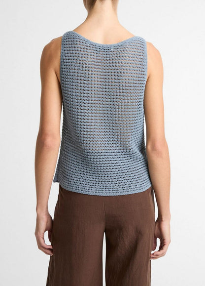 Vince Italian Cotton-Blend Cord Tank - Crew Neck