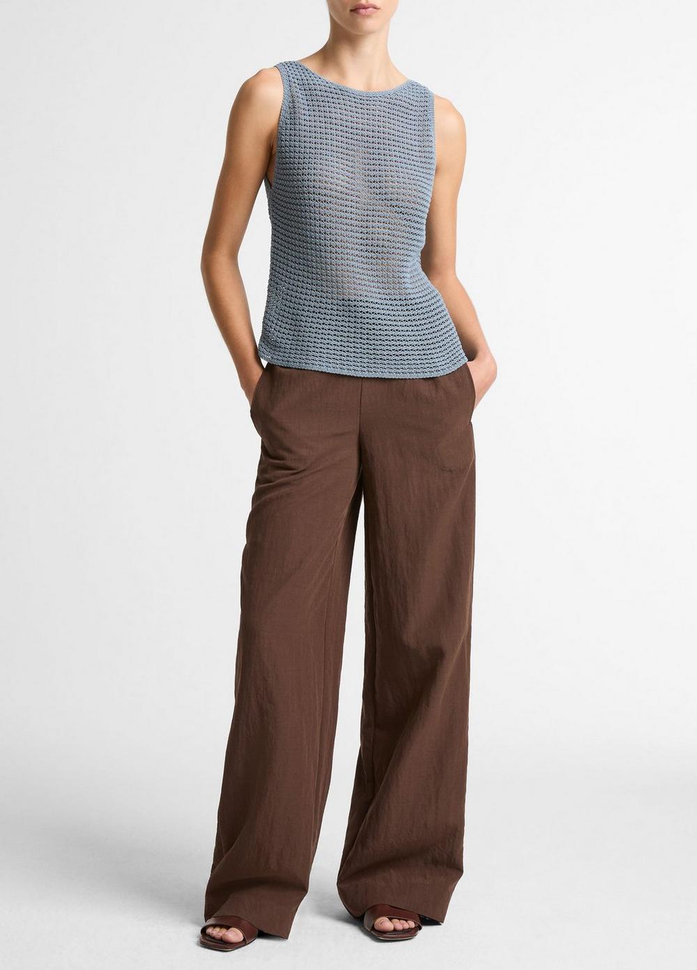 Vince Italian Cotton-Blend Cord Tank - Crew Neck