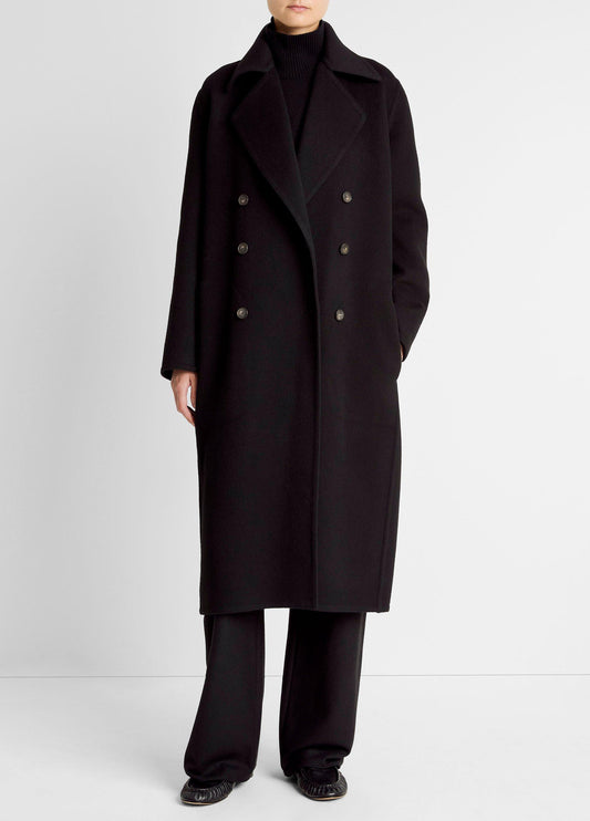 Vince Wool-Blend Double-Breasted Long Coat - Coats