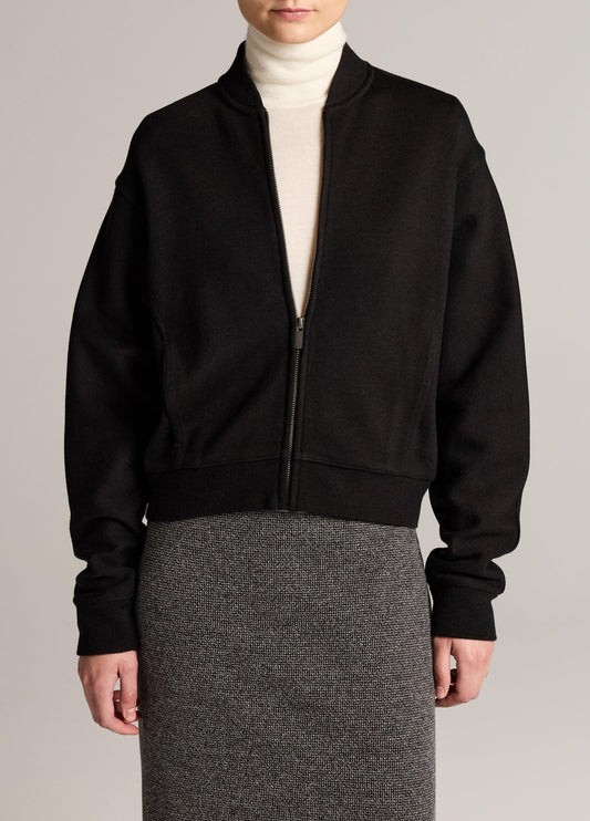 Vince Ponte Knit Bomber Jacket - Jackets