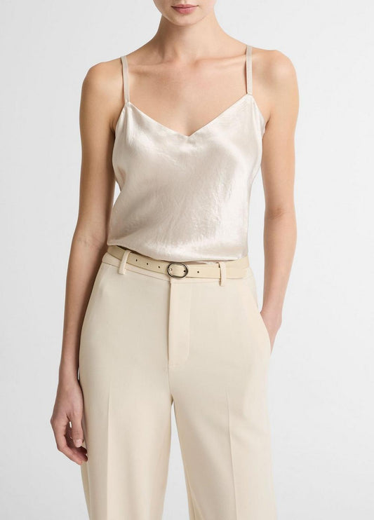 Vince Satin V-Neck Camisole - Tank Tops