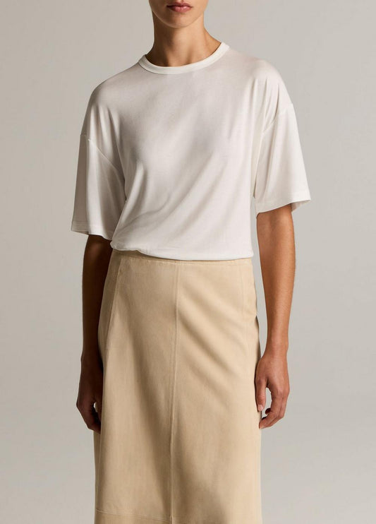 Vince Modal-Silk Relaxed T-Shirt - Short Sleeve