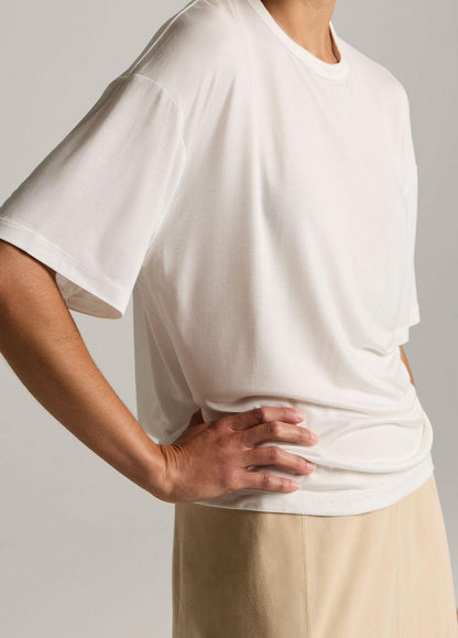 Vince Modal-Silk Relaxed T-Shirt - Short Sleeve