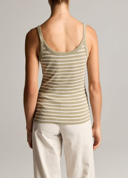 Vince Striped Pima Cotton-Blend Camisole - Tank Tops