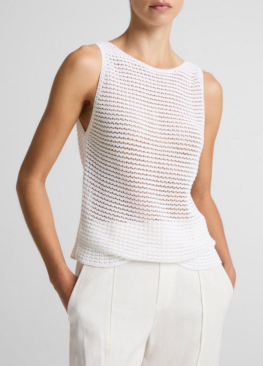 Vince Italian Cotton-Blend Cord Tank - Crew Neck