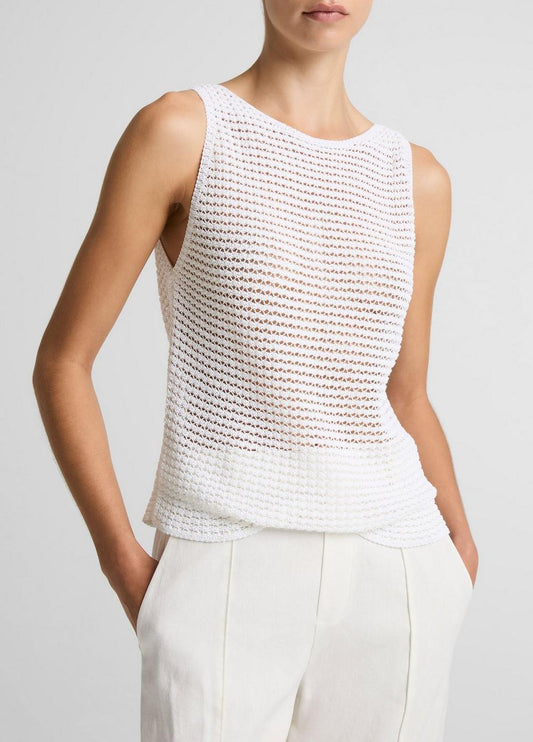 Vince Italian Cotton-Blend Cord Tank - Crew Neck