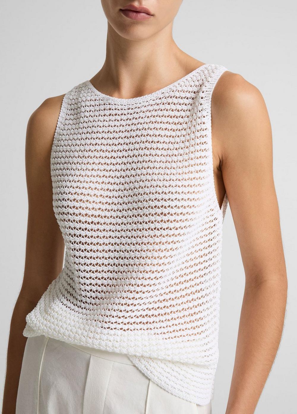 Vince Italian Cotton-Blend Cord Tank - Crew Neck