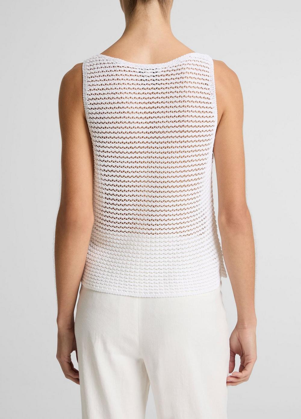 Vince Italian Cotton-Blend Cord Tank - Crew Neck