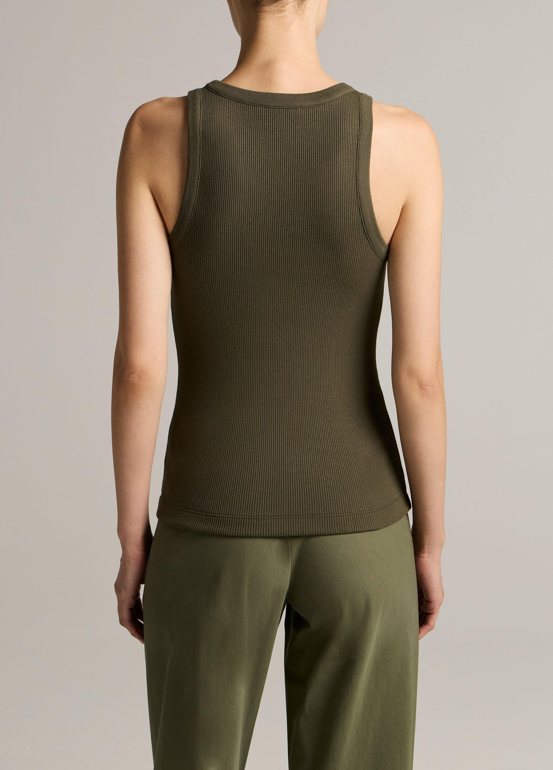 Vince Ribbed Scoop-Neck Tank - Tank Tops