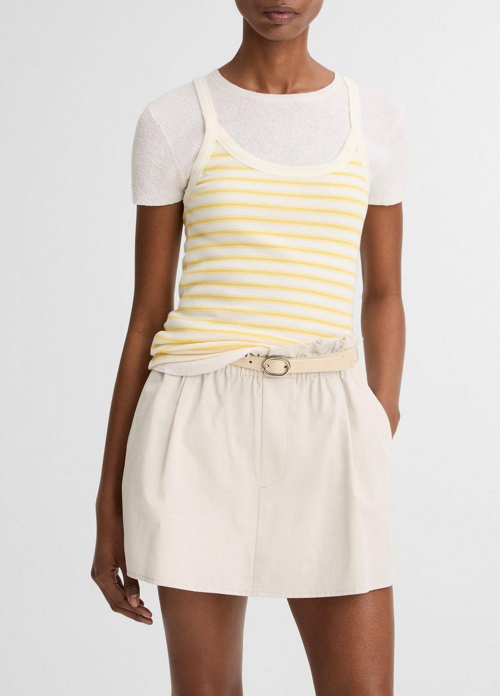 Vince Striped Pima Cotton-Blend Camisole - Tank Tops