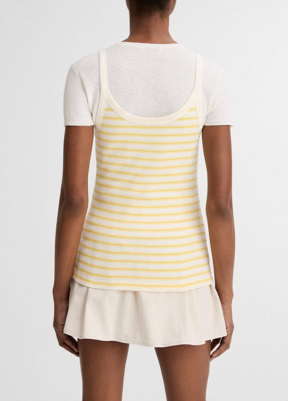 Vince Striped Pima Cotton-Blend Camisole - Tank Tops