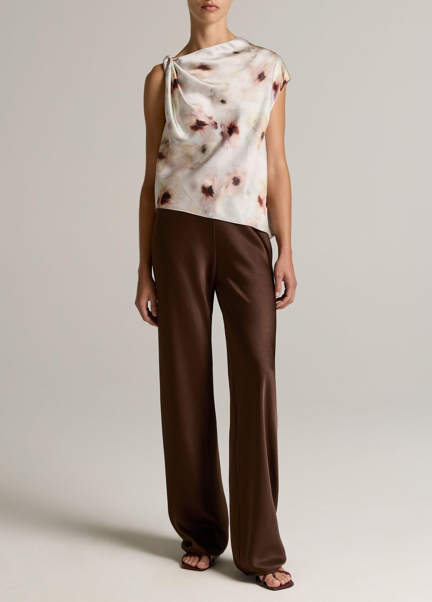 Vince Colette High-Rise Fluid Satin Bias Pant - Trousers