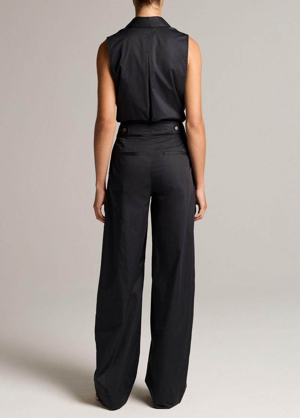 Vince Cotton High-Rise Elastic-Waist Trouser - Trousers