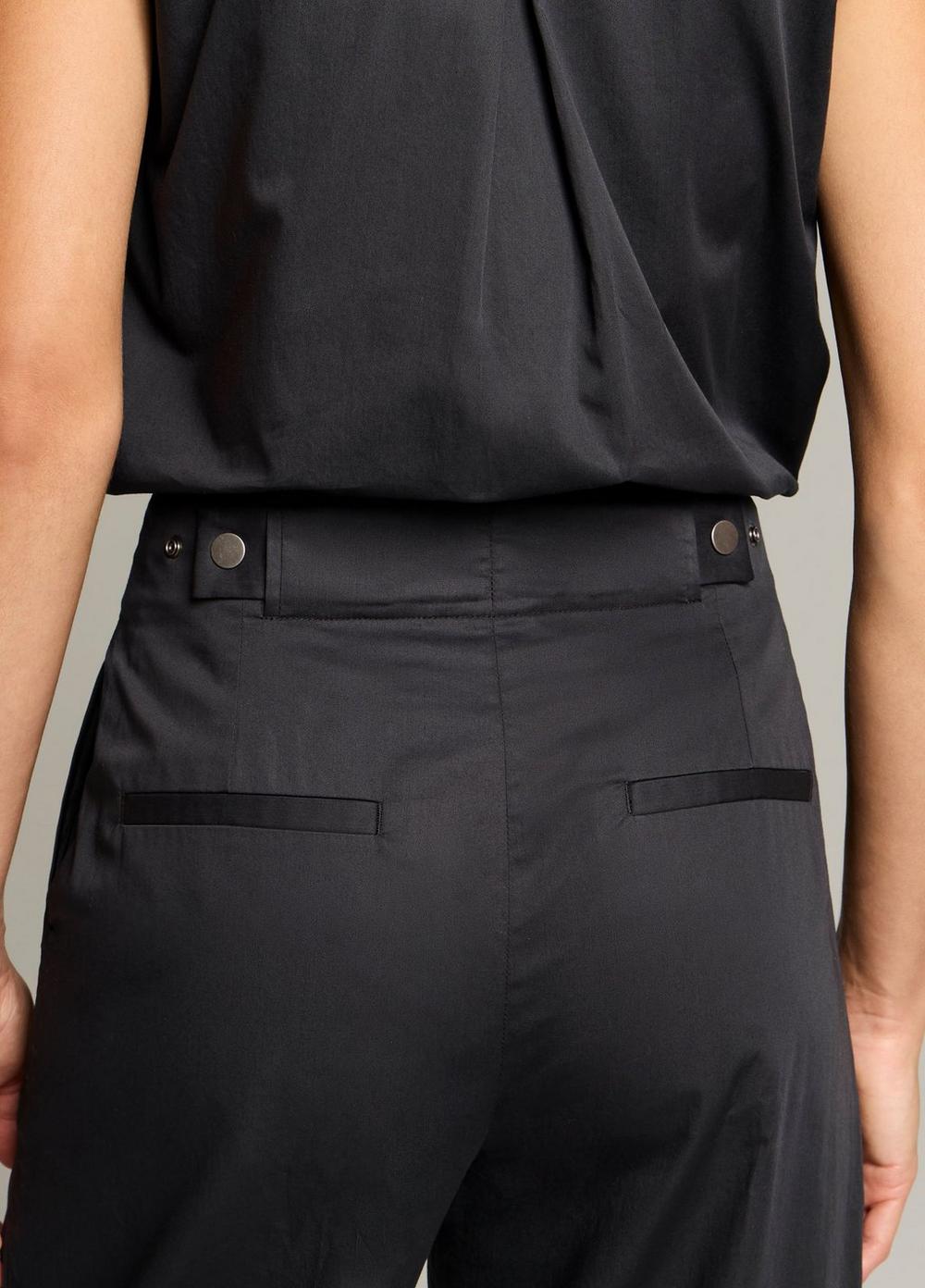 Vince Cotton High-Rise Elastic-Waist Trouser - Trousers