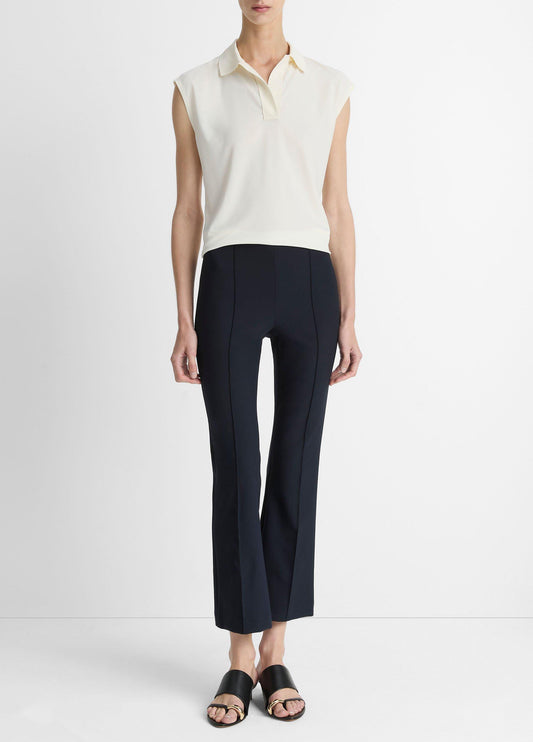 Vince Niki Mid-Rise Pintuck Crop Flare Pant - Pants