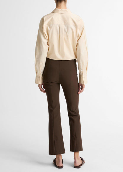 Vince Niki Mid-Rise Pintuck Crop Flare Pant - Trousers
