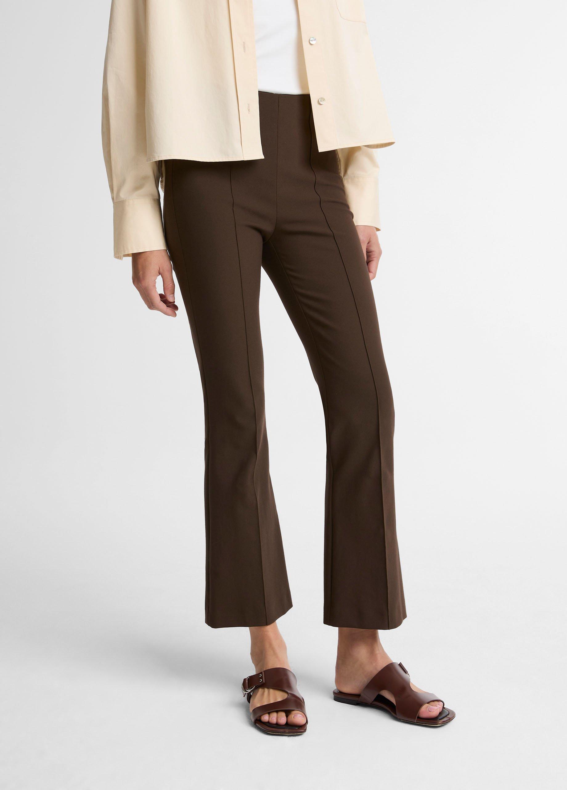 Vince Niki Mid-Rise Pintuck Crop Flare Pant - Trousers