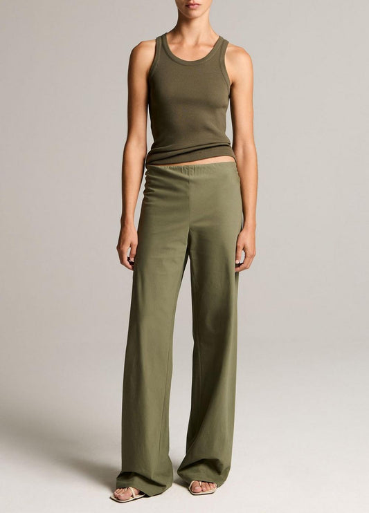 Vince Colette High-Rise Cotton Twill Bias Pant - Wide Leg