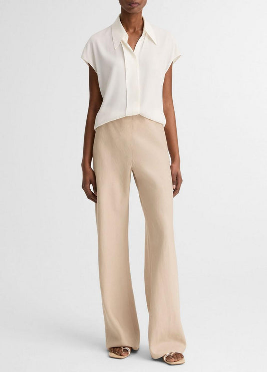 Vince Colette High-Rise Italian Linen Bias Pant - Trousers