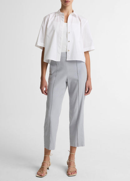 Vince Grace Mid-Rise Linen-Blend Pull-On Pant - Trousers