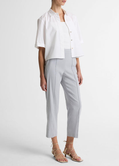 Vince Grace Mid-Rise Linen-Blend Pull-On Pant - Trousers
