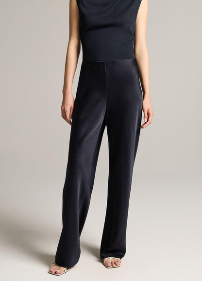 Vince Colette High-Rise Fluid Satin Bias Pant - Trousers