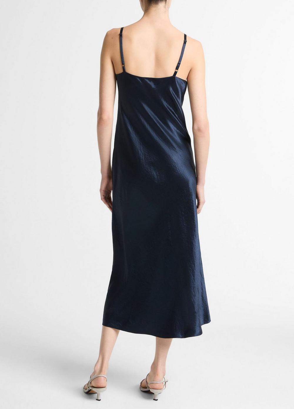 Vince Satin V-Neck Slip Dress - Dresses