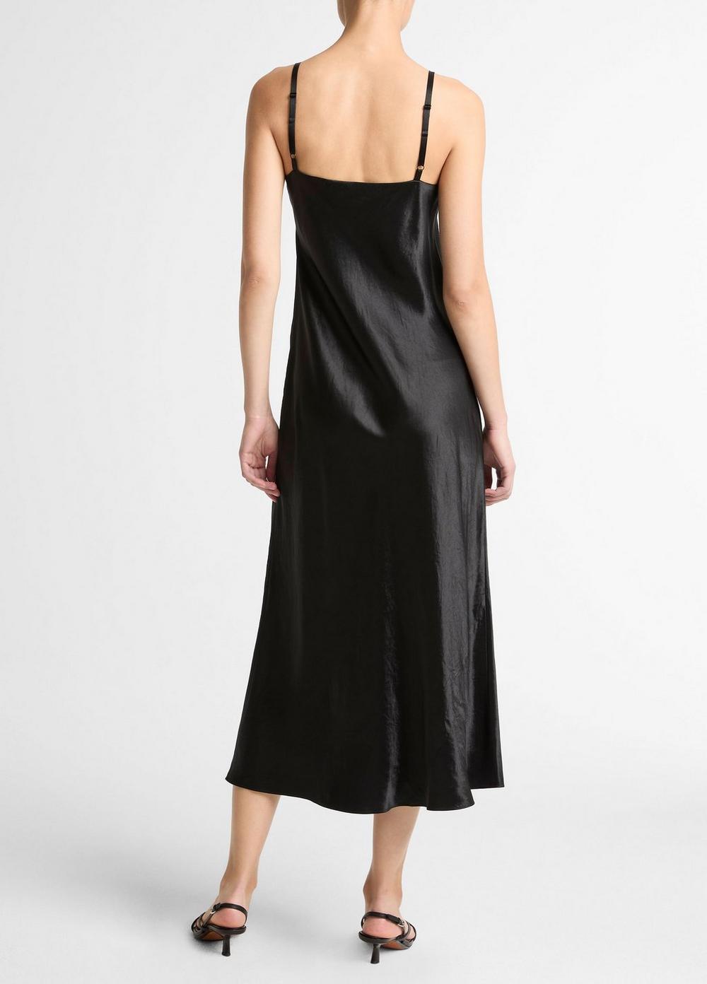 Vince Satin V-Neck Slip Dress - Dresses