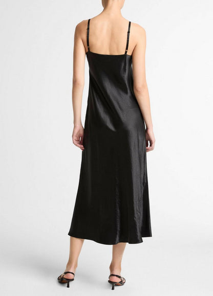 Vince Satin V-Neck Slip Dress - Dresses