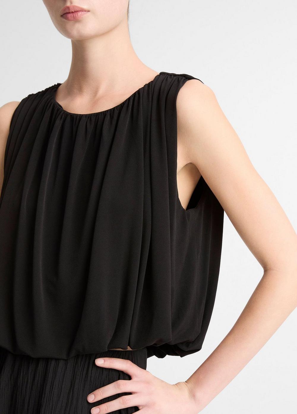 Vince Matte Jersey Bubble Top - Tank Tops