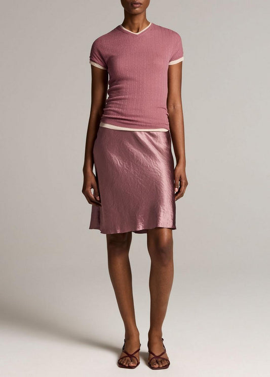 Vince Lingerie-Trim Short Satin Slip Skirt - Skirts