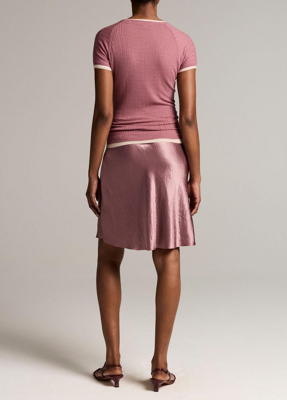 Vince Lingerie-Trim Short Satin Slip Skirt - Skirts