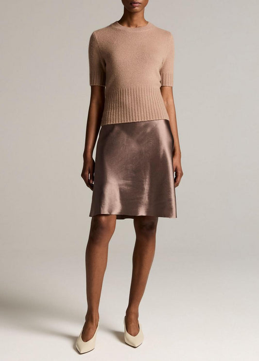 Vince Lingerie-Trim Short Satin Slip Skirt - Skirts