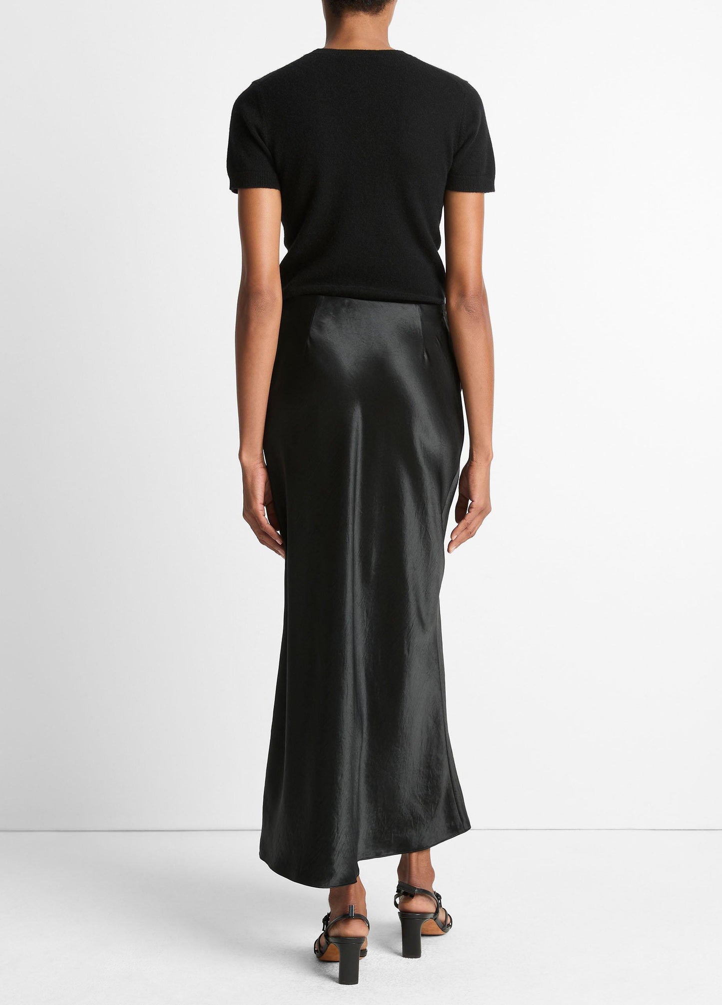 Vince Satin Side-Slit Slip Skirt - Skirts
