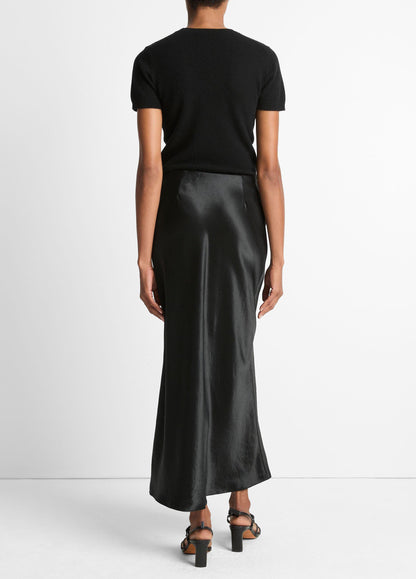 Vince Satin Side-Slit Slip Skirt - Skirts