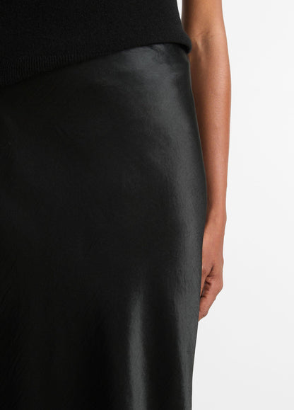 Vince Satin Side-Slit Slip Skirt - Skirts