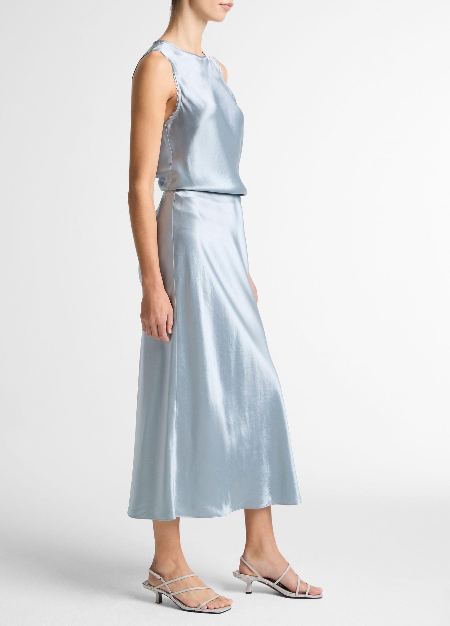Vince Satin Side-Slit Slip Skirt - Skirts