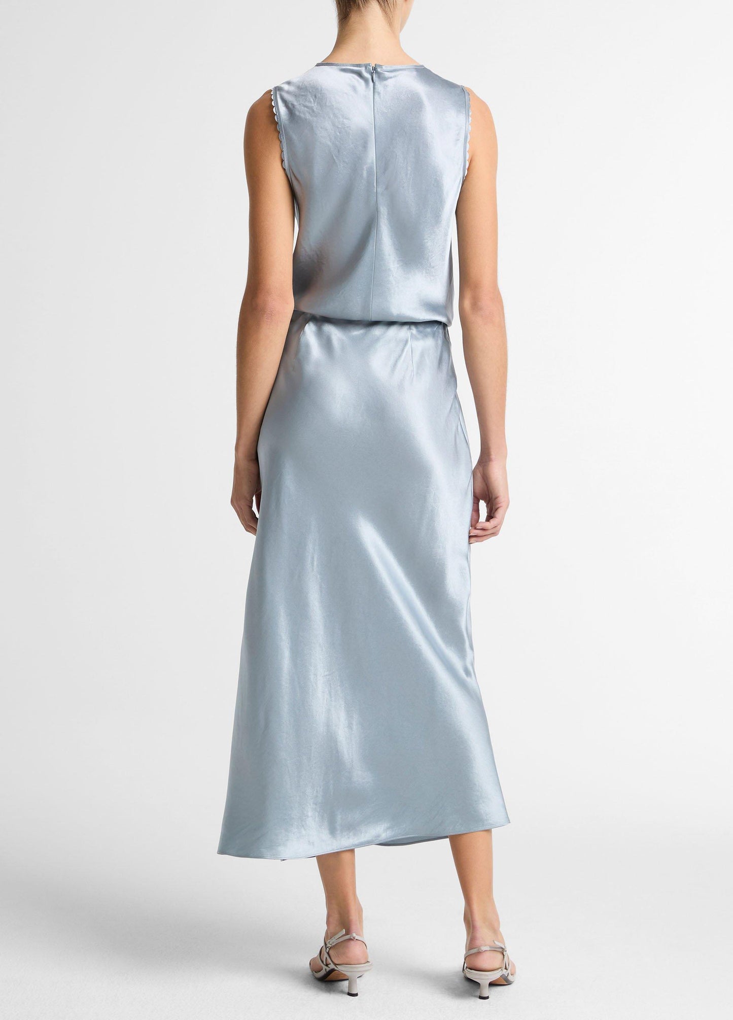 Vince Satin Side-Slit Slip Skirt - Skirts