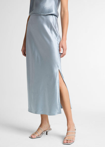 Vince Satin Side-Slit Slip Skirt - Skirts