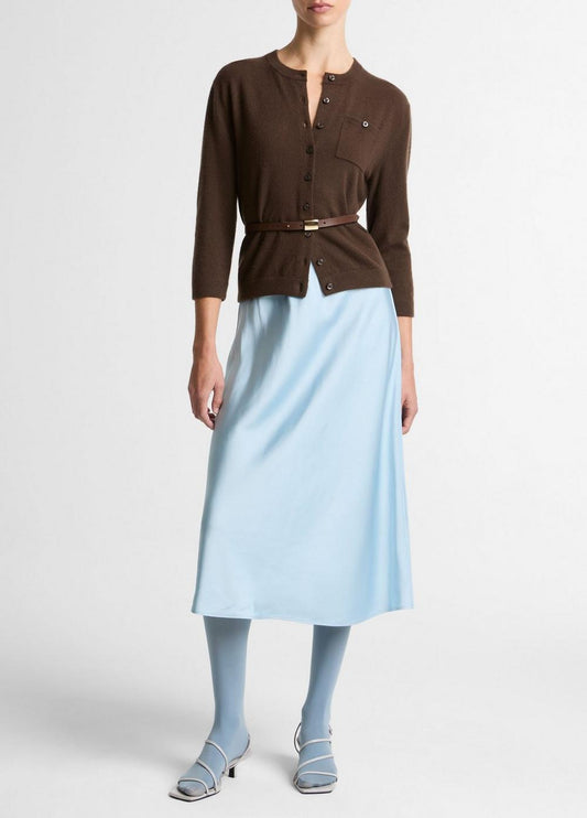 Vince Matte Satin Slip Skirt - Skirts
