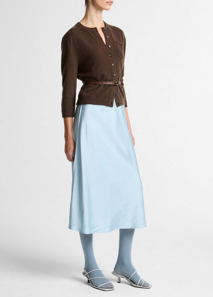 Vince Matte Satin Slip Skirt - Skirts