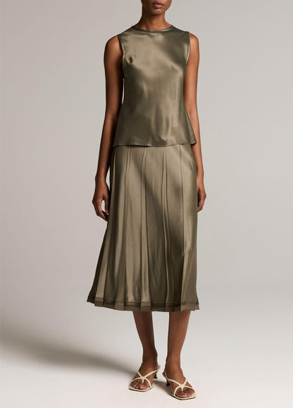 Vince Raw-Edge Satin Skirt - Skirts