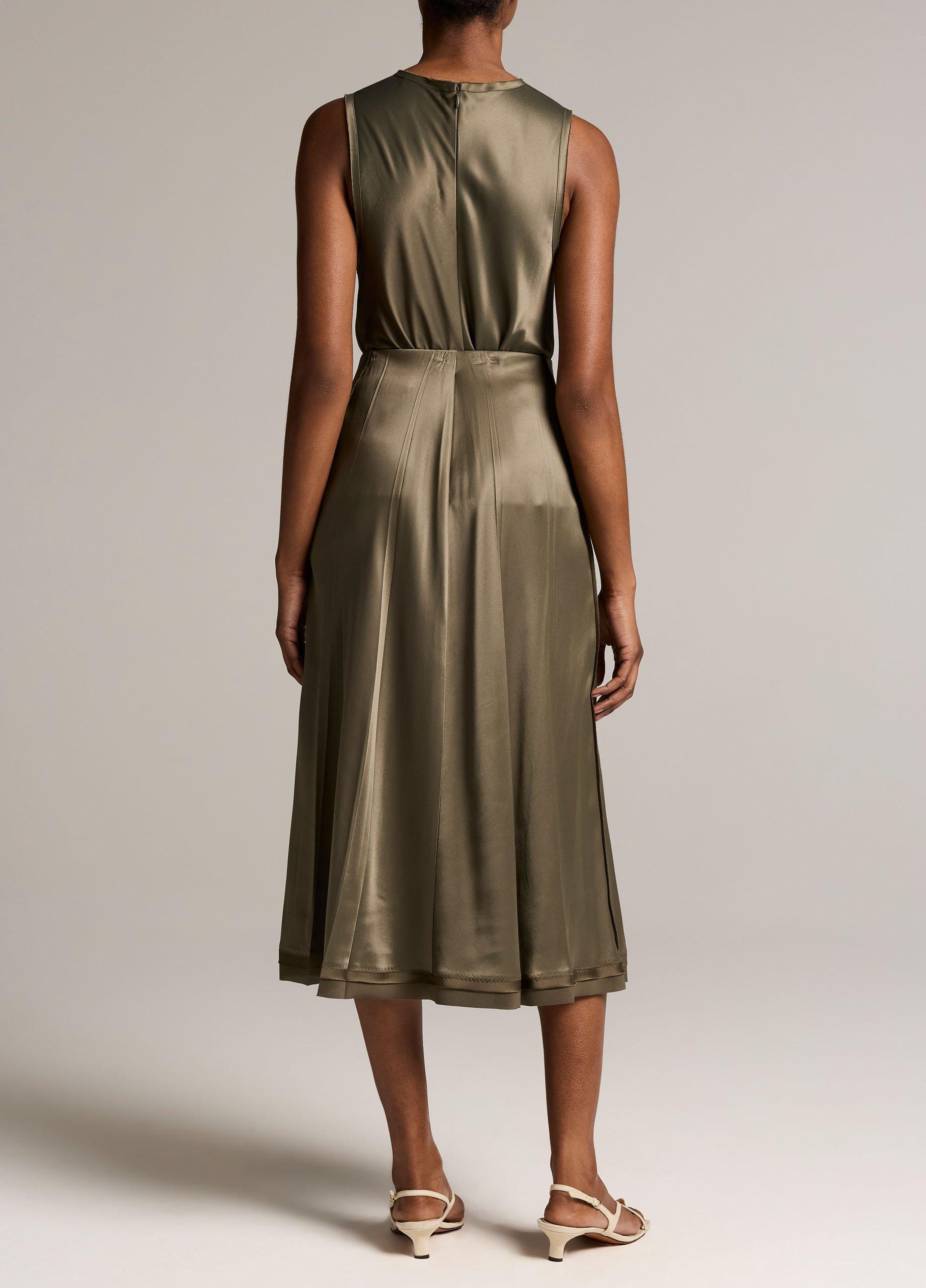 Vince Raw-Edge Satin Skirt - Skirts