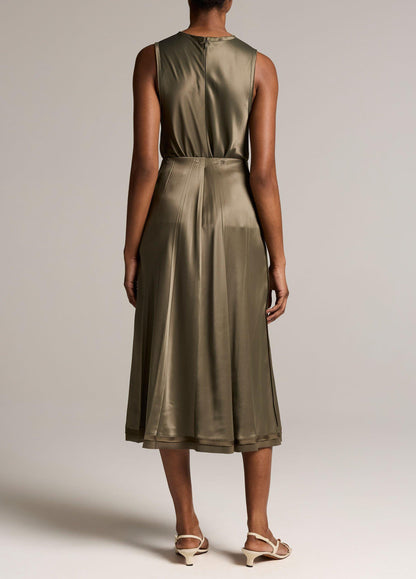 Vince Raw-Edge Satin Skirt - Skirts