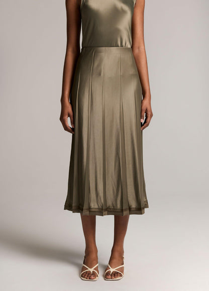 Vince Raw-Edge Satin Skirt - Skirts