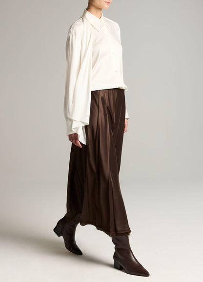 Vince Raw-Edge Satin Skirt - Skirts