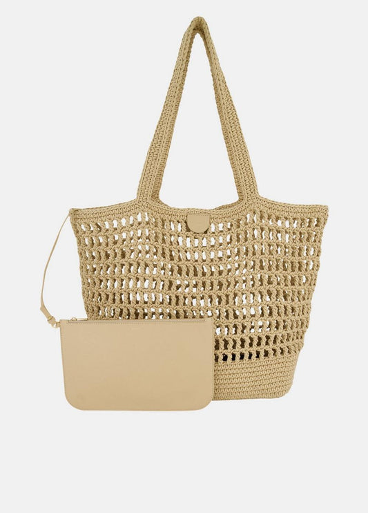 Vince Barcelona Cotton Crochet Large Tote - Handbags