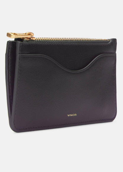 Vince Leather Zip-Top Card Case - Wallets