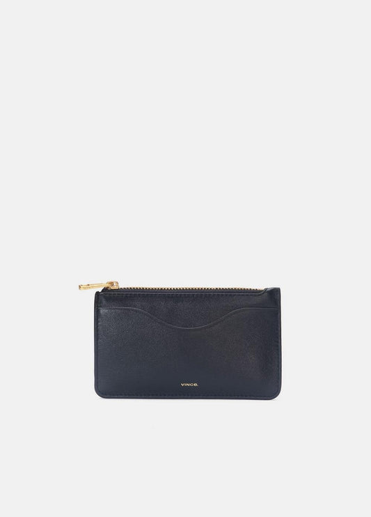 Vince Leather Zip-Top Card Case - Wallets