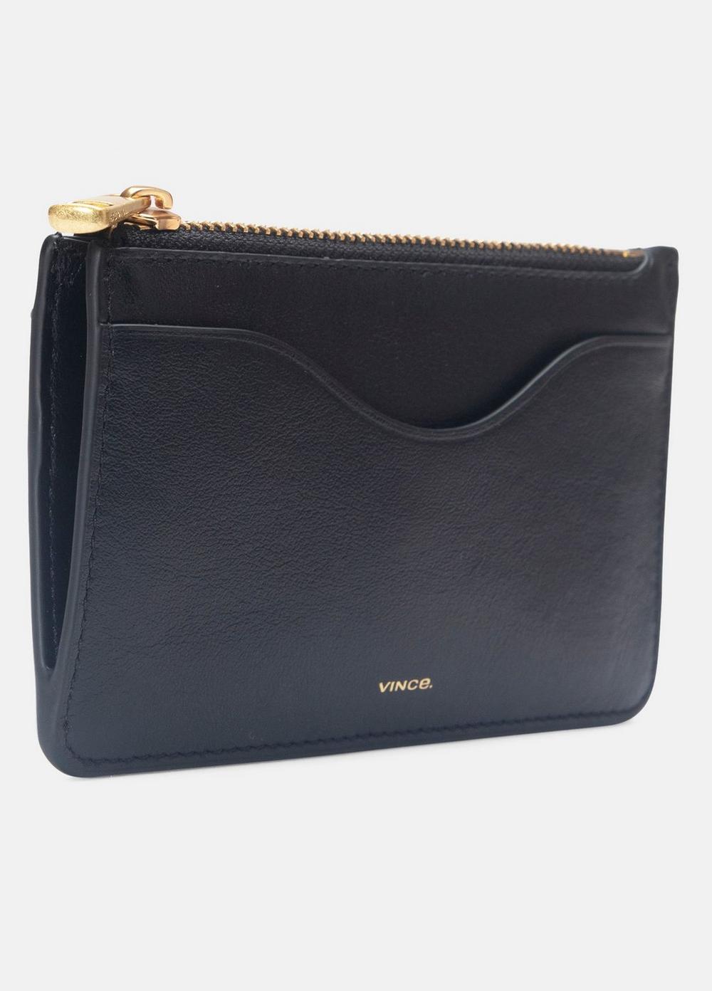 Vince Leather Zip-Top Card Case - Wallets